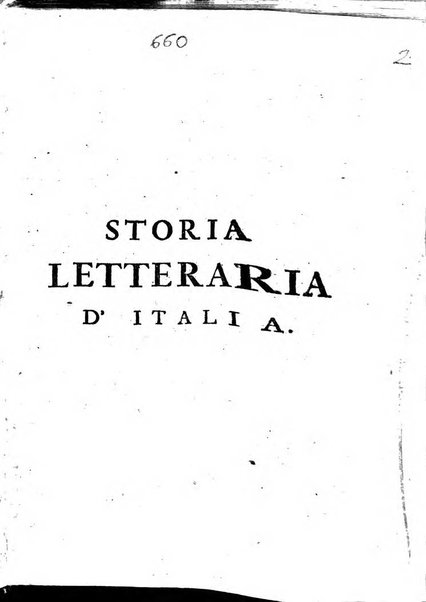 Storia letteraria d'Italia