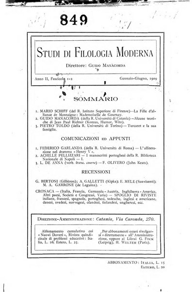 Studi di filologia moderna