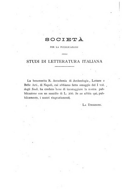 Studi di letteratura italiana