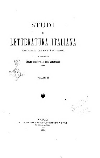 Studi di letteratura italiana