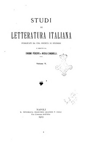 Studi di letteratura italiana