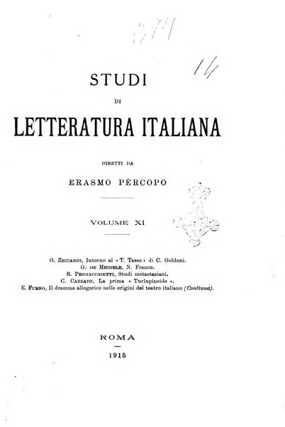 Studi di letteratura italiana