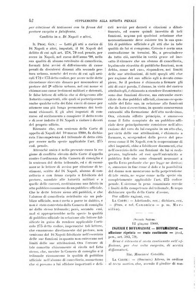 Studi e giudicati illustrativi del codice penale italiano supplemento alla Rivista Penale