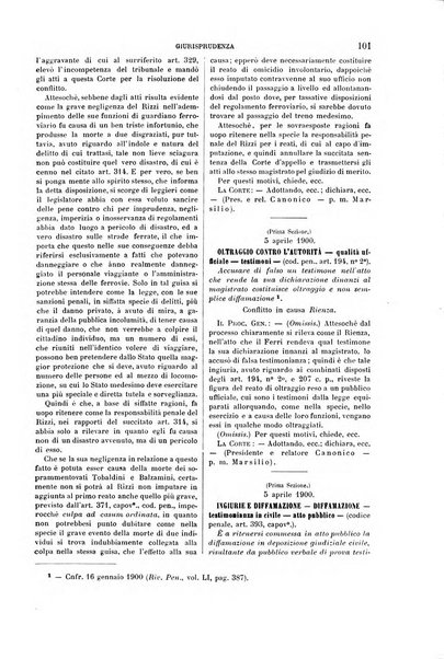 Studi e giudicati illustrativi del codice penale italiano supplemento alla Rivista Penale