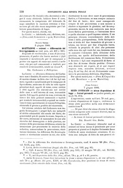 Studi e giudicati illustrativi del codice penale italiano supplemento alla Rivista Penale