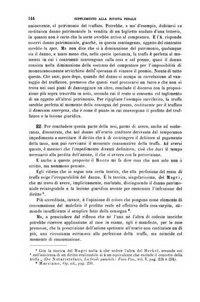 Studi e giudicati illustrativi del codice penale italiano supplemento alla Rivista Penale