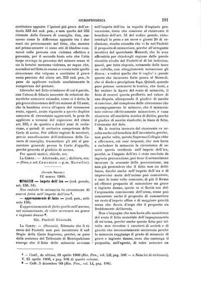 Studi e giudicati illustrativi del codice penale italiano supplemento alla Rivista Penale