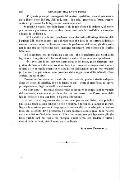 Studi e giudicati illustrativi del codice penale italiano supplemento alla Rivista Penale