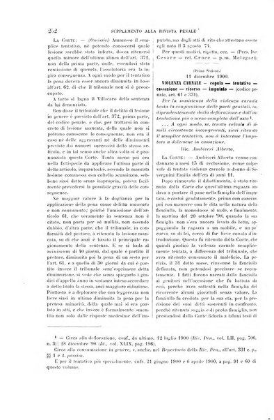 Studi e giudicati illustrativi del codice penale italiano supplemento alla Rivista Penale