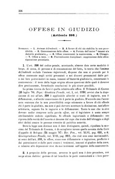 Studi e giudicati illustrativi del codice penale italiano supplemento alla Rivista Penale