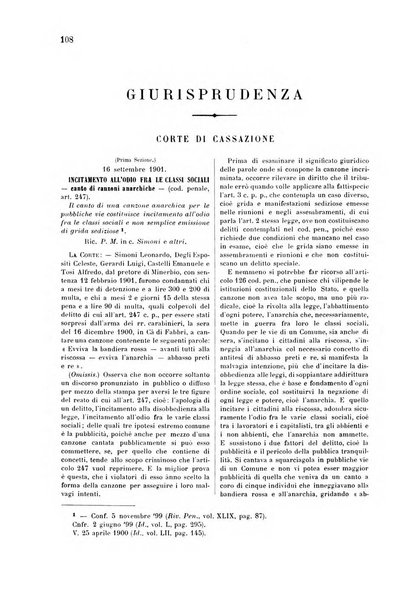 Studi e giudicati illustrativi del codice penale italiano supplemento alla Rivista Penale