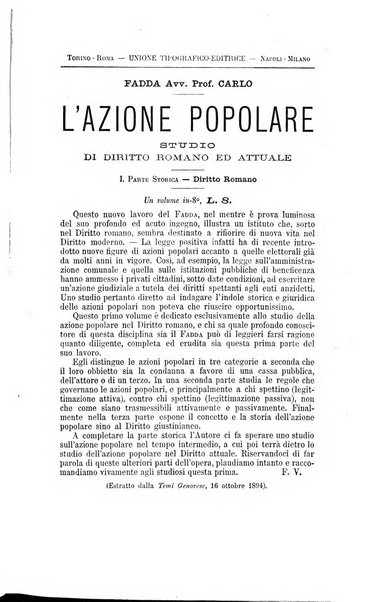 Studi e giudicati illustrativi del codice penale italiano supplemento alla Rivista Penale