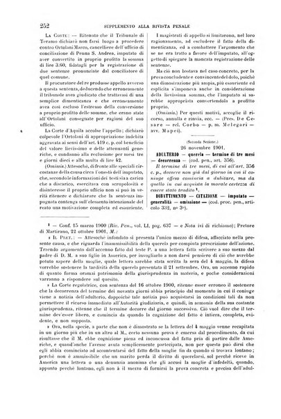 Studi e giudicati illustrativi del codice penale italiano supplemento alla Rivista Penale