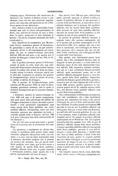 Studi e giudicati illustrativi del codice penale italiano supplemento alla Rivista Penale