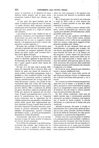 Studi e giudicati illustrativi del codice penale italiano supplemento alla Rivista Penale