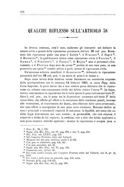 Studi e giudicati illustrativi del codice penale italiano supplemento alla Rivista Penale