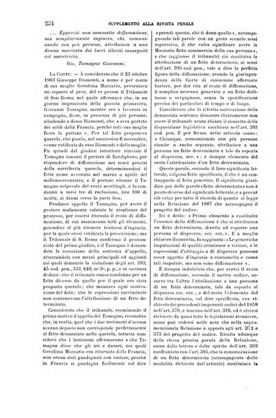 Studi e giudicati illustrativi del codice penale italiano supplemento alla Rivista Penale