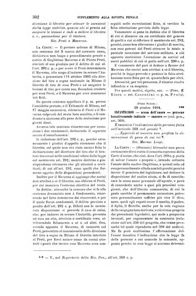 Studi e giudicati illustrativi del codice penale italiano supplemento alla Rivista Penale