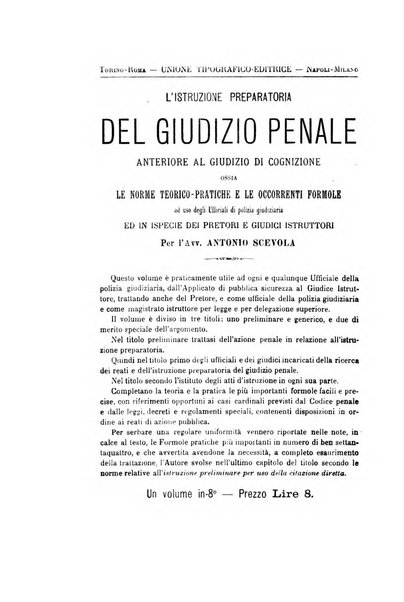 Studi e giudicati illustrativi del codice penale italiano supplemento alla Rivista Penale