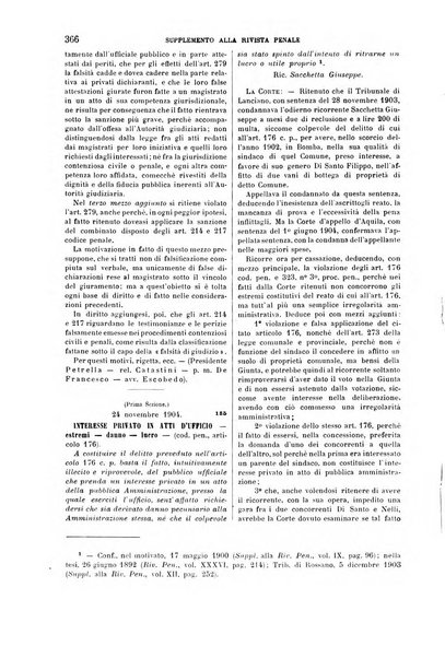 Studi e giudicati illustrativi del codice penale italiano supplemento alla Rivista Penale