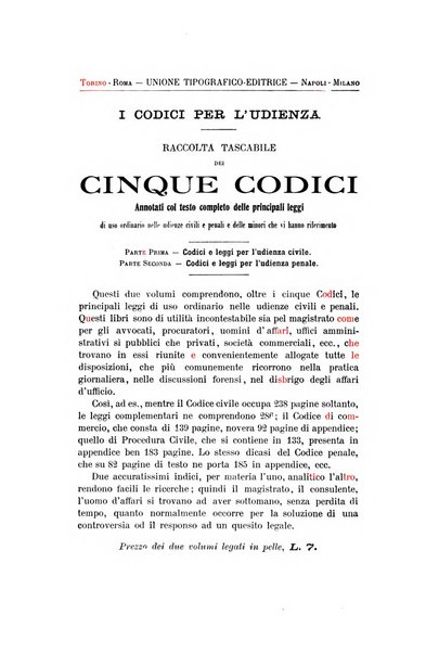 Studi e giudicati illustrativi del codice penale italiano supplemento alla Rivista Penale