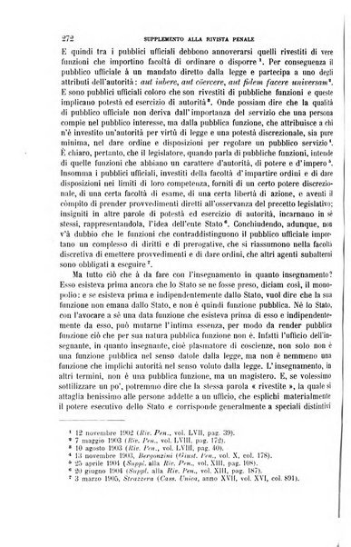 Studi e giudicati illustrativi del codice penale italiano supplemento alla Rivista Penale