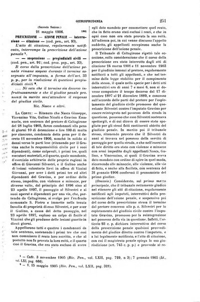 Studi e giudicati illustrativi del codice penale italiano supplemento alla Rivista Penale