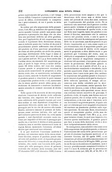 Studi e giudicati illustrativi del codice penale italiano supplemento alla Rivista Penale