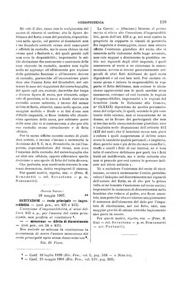 Studi e giudicati illustrativi del codice penale italiano supplemento alla Rivista Penale