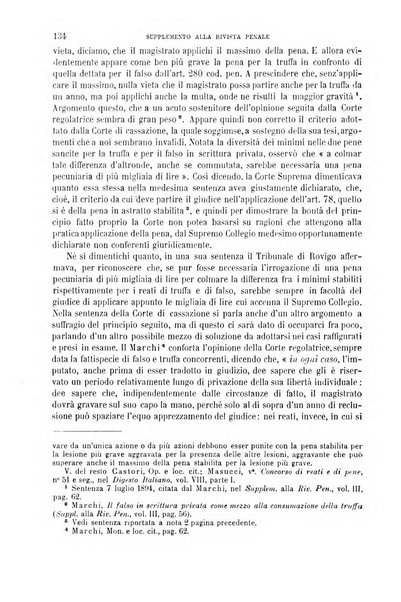 Studi e giudicati illustrativi del codice penale italiano supplemento alla Rivista Penale