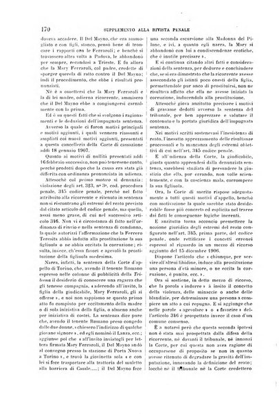 Studi e giudicati illustrativi del codice penale italiano supplemento alla Rivista Penale