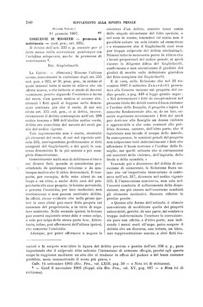 Studi e giudicati illustrativi del codice penale italiano supplemento alla Rivista Penale