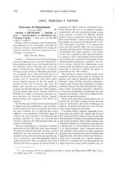 Studi e giudicati illustrativi del codice penale italiano supplemento alla Rivista Penale