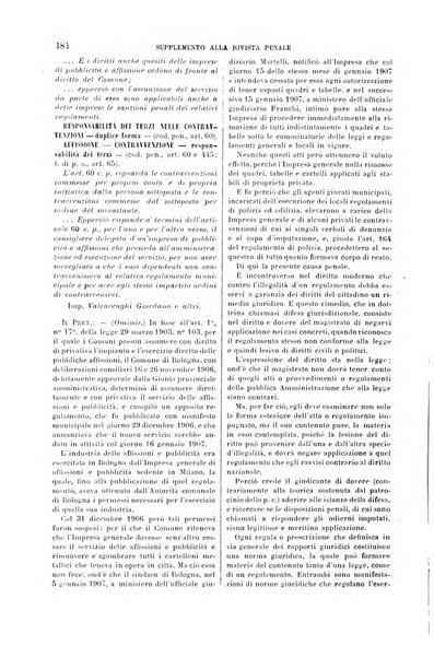 Studi e giudicati illustrativi del codice penale italiano supplemento alla Rivista Penale