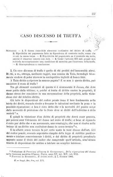 Studi e giudicati illustrativi del codice penale italiano supplemento alla Rivista Penale