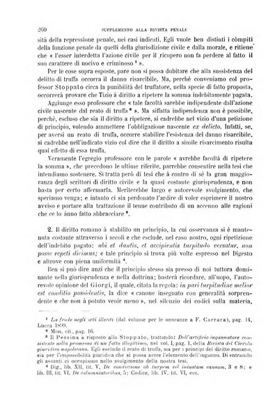 Studi e giudicati illustrativi del codice penale italiano supplemento alla Rivista Penale