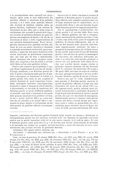 Studi e giudicati illustrativi del codice penale italiano supplemento alla Rivista Penale