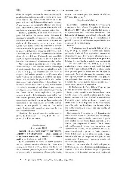 Studi e giudicati illustrativi del codice penale italiano supplemento alla Rivista Penale