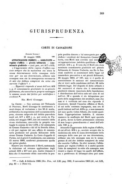 Studi e giudicati illustrativi del codice penale italiano supplemento alla Rivista Penale