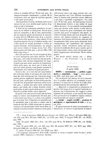 Studi e giudicati illustrativi del codice penale italiano supplemento alla Rivista Penale