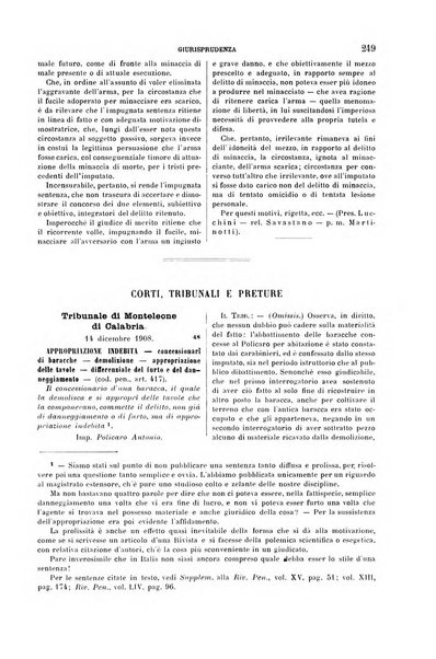 Studi e giudicati illustrativi del codice penale italiano supplemento alla Rivista Penale