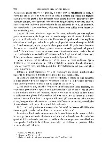 Studi e giudicati illustrativi del codice penale italiano supplemento alla Rivista Penale