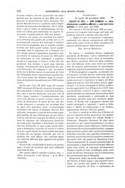 Studi e giudicati illustrativi del codice penale italiano supplemento alla Rivista Penale