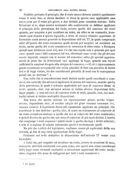 Studi e giudicati illustrativi del codice penale italiano supplemento alla Rivista Penale