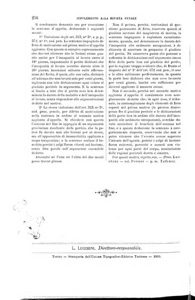 Studi e giudicati illustrativi del codice penale italiano supplemento alla Rivista Penale