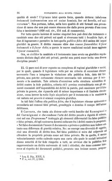 Studi e giudicati illustrativi del codice penale italiano supplemento alla Rivista Penale