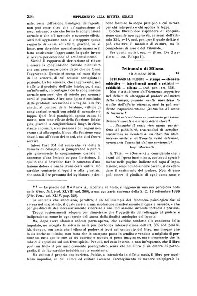 Studi e giudicati illustrativi del codice penale italiano supplemento alla Rivista Penale