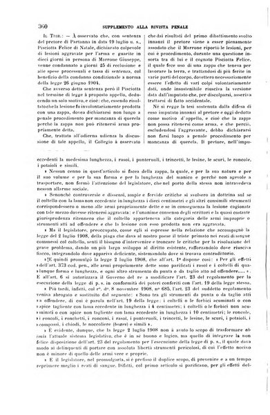 Studi e giudicati illustrativi del codice penale italiano supplemento alla Rivista Penale