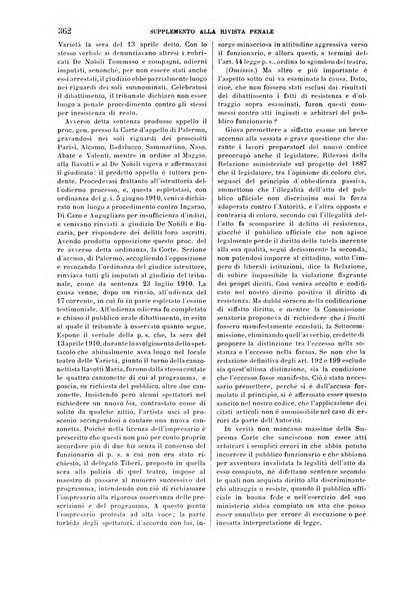 Studi e giudicati illustrativi del codice penale italiano supplemento alla Rivista Penale