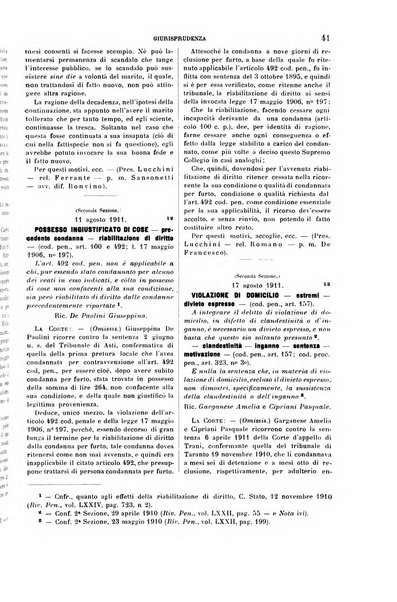 Studi e giudicati illustrativi del codice penale italiano supplemento alla Rivista Penale